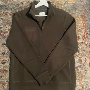 Mens Billy Reid medium green zip sweater